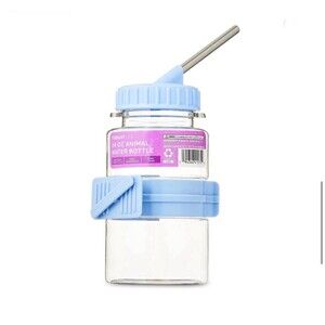 Vibrant Life 24 oz No Drip Hanging Pet Water Bottle for Small Animals, Blue NWT